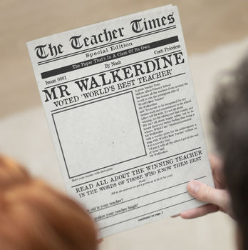 Personalised 'Teacher Times' Newspaper For Teachers, 8 of 8