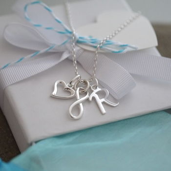 Love For Infinity Initial Sterling Silver Necklace, 2 of 7