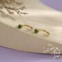 Sterling Silver Emerald Green Cz Huggie Hoop Threader Earrings, thumbnail 5 of 11