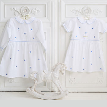 Girl's Personalised Star Collar Dress, 2 of 5