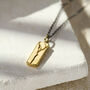 Silver And Gold Personalised Kintsugi Tag Necklace, thumbnail 4 of 7