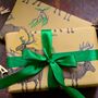 Woodland Reindeer Christmas Wrapping Paper, thumbnail 1 of 6