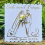Personalised Bride + Groom Card In Gold Silver Or Black, thumbnail 1 of 4