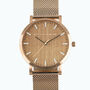 Classic Rose Gold Stainless Steel Unisex Wood Watch, thumbnail 6 of 10