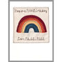Personalised Rainbow New Baby Girl / 1st Birthday Card, thumbnail 9 of 11