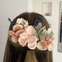 Blush Pink And Peach Bridal Flower Hair Comb, thumbnail 2 of 10