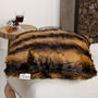 Cosy Brown Faux Fur Sofa Scatter Cushion, thumbnail 4 of 7