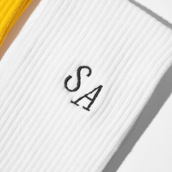Custom Embroidered Socks Personalised Initials, 2 of 6