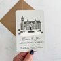 Venue Illustration Wedding Invitation, thumbnail 1 of 12