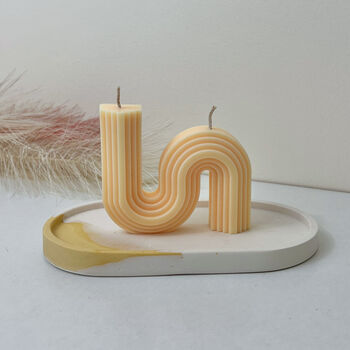 Decorative Wavy Double Wick Soy Candle Gifts, 6 of 11