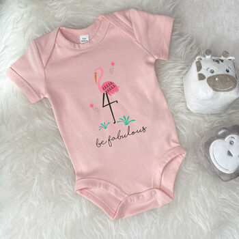 Flamingo Be Fabulous Jungle Babygrow, 4 of 7