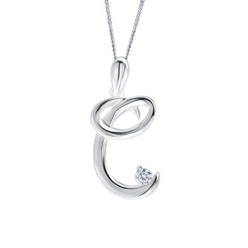 Alphabet Initial Necklaces In Sterling Silver, 7 of 11