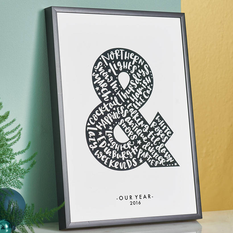 Personalised Anniversary Print 'Our Year', 1 of 8