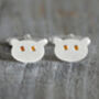 Cat Cufflinks With Citrine Eyes, thumbnail 1 of 4