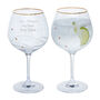 Swarovski® Crystal Gold Dartington Gin Glass – Pair, thumbnail 1 of 4