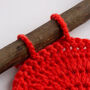 Heart Wall Hanging Easy Crochet Kit Poppy Red, thumbnail 6 of 6