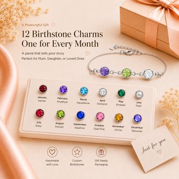 Personalise Create Your Own Family Birthstones Bracelet, 4 of 11