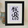 Leo Star Sign Personalised Print, thumbnail 1 of 5