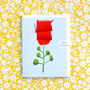 Red Dainty Bloom Mini Greetings Card, thumbnail 1 of 5