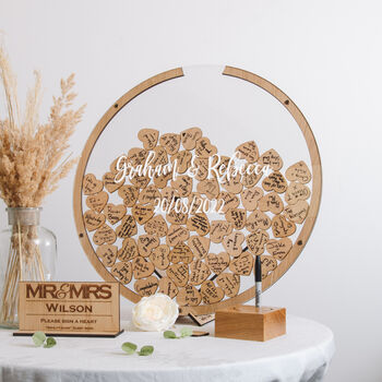 Personalised Alternative Wedding Circle Guest Book, 10 of 10