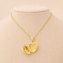 Personalised Gold Plated Sterling Silver North Star Heart Photo Locket Necklace, thumbnail 4 of 8
