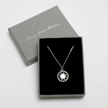 Supernova Token Charm Necklace Sterling Silver, 9 of 10