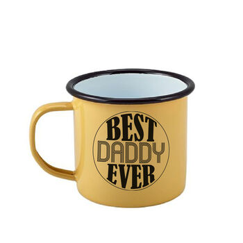 Personalised Best Daddy Ever Enamel Mug, 4 of 4