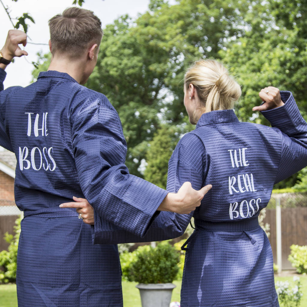 personalised waffle dressing gown by duncan stewart