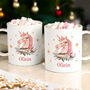 Personalised Unicorn Christmas Plastic Mug, thumbnail 3 of 4