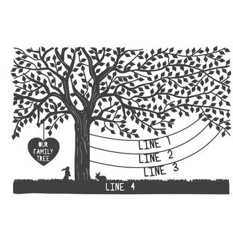 Personalised Family Tree Print, 4 of 4