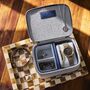 Men's Blue Stripe Rectangular Travel Jewellery And Watch Case, thumbnail 1 of 7