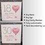 50th Daughter Personalised Luxury Handmade Birthday Card, thumbnail 2 of 4