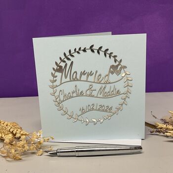 Personalised Just Married Card, 2 of 9