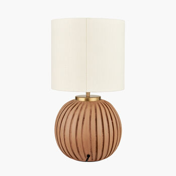 Natural Terracotta Textured Ball Table Lamp, 5 of 10