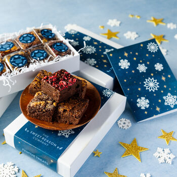 Christmas 'Snowflakes' Vegan Luxury Brownies, 2 of 4