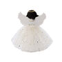 Gold Dark Haired Light Up Tree Topper Angel Decoration, thumbnail 8 of 10