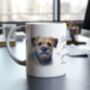 Personalised Blue And Tan Border Terrier Dog Hearts Pet Gift Mug, thumbnail 1 of 2
