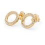 Gold Vermeil Plated Halo Studs, thumbnail 1 of 4