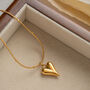 Christmas Gift 18ct Gold Plated Gold Heart Pendant Necklace Set, thumbnail 4 of 6