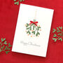 Personalised Happy Christmas 3D Mistletoe Card, thumbnail 1 of 7