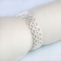 Sterling Silver Lattice Adjustable Ring, thumbnail 6 of 7