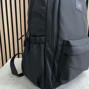 Personalised Black Unisex Backpack, 6 of 6