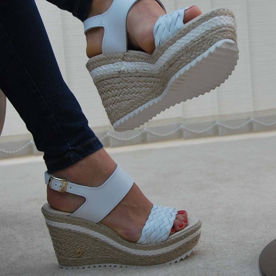 italian white espadrille wedge sandals by espadrille ...