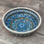 Blue Patterned Bowl With Smooth Rim, 15cm, thumbnail 1 of 3