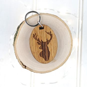 Personalised Stag, Pheasant, Hare And Dog Keyrings, 2 of 6