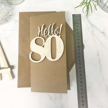 Personalised Hello 80 Birthday Card, 7 of 9