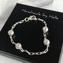 40th Birthday Handmade Silver Bracelet, thumbnail 2 of 4