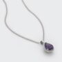 Amethyst 925 Sterling Silver Pear Drop Necklace, thumbnail 3 of 4