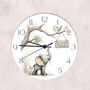 Jungle Themed Nursery Clock With Baby Elephant, thumbnail 5 of 6