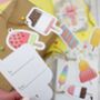 Illustrated Ice Lollies Gift Tags, Large, thumbnail 4 of 10